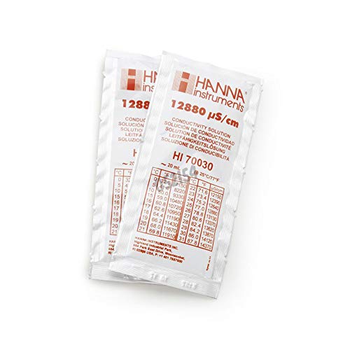 Hanna Instruments Kalibrierlösung Leitfähigkeit 12,88 mS/cm mit Analysenzertifikat, 20ml Volumen, 25 Stück von Hanna Instruments