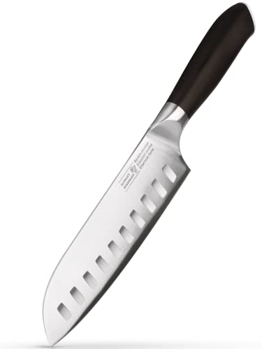 Hannah's Homebrand® Santoku Messer & Sushi Messer - verblüffend scharfes Küchenmesser 18 cm Klinge - 100% Ebenholz von Hannah's Homebrand