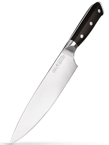 Hannah's Homebrand® Ebenholz Kochmesser Profi Messer - Fleischmesser extrem scharf - Küchenmesser scharf mit Holzgriff - Chefmesser für Fleisch - 21 cm Klinge von Hannah's Homebrand