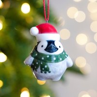 Handbemalte Keramik Pinguin Hängende Weihnachtsverzierung Handbemalte Keramik Pinguin Hängende Weihnachtsverzierung von HannahLoveCeramics