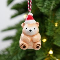 Handbemalter Keramik Bär Weihnachtsschmuck Handbemalter Keramik Bär Weihnachtsschmuck von HannahLoveCeramics