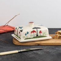 Handgemachte Keramik-Fliegenpilz-Butterschale, Entworfen Von Hannah Turner in Großbritannien. Stilvoller Butterbehälter, Butterdose Geschenkbox von HannahTurnerShop