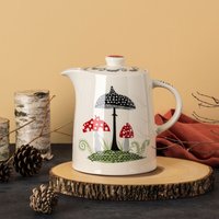 Handgemachte Keramik Fliegenpilz Teekanne in Großbritannien Von Hannah Turner Entworfen. Pilz Aus Der Toadstool Geschirr Kollektion Handgemachte Keramik Fliegenpilz Teekanne in Großbritannien Von Hannah Turner Entworfen. Pilz Aus Der Toadstool Geschirr Kollektion von HannahTurnerShop