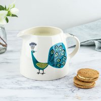 Handgemachte Keramik Peacock Milchkännchen, Entworfen Von Hannah Turner in Großbritannien. Perfekter Krug Für Den Frühstückstisch von HannahTurnerShop