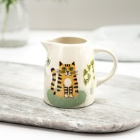 Handgemachte Kleine Keramik Katze Krug, Entworfen Von Hannah Turner in Großbritannien. Kännchen Für Milch Und Sahne Oder Ahornsirup Auf Pfannkuchen von HannahTurnerShop