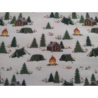 Cabin in The Woods Extra Große Empfangsdecke - Baby Swaddle Decke Lagerfeuer Camping Zelten Geschenk Hannahs Gehöft2 von HannahsHomestead2