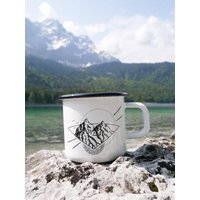 Emaille Tasse Berge von HannibelleArts