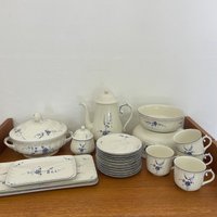 1/22 Villeroy & Boch „Vieux Luxembourg" Depuis 1748 Geschirr Aus Porzellan Mit Blauem Muster Mid Century Vintage von HannoverVintagestore