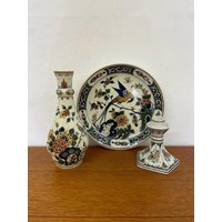 1/3 Royal Delft Polychrome Vase, Wandteller Oder Kerzenhalter Aus Keramik Von 1976 70Er Mid Century Vintage von HannoverVintagestore