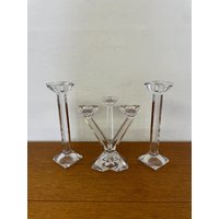1/3 Villeroy & Boch Kerzenhalter/Kerzenständer Aus Glas 70Er Mid Century Vintage von HannoverVintagestore