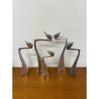 1/5 Matthew Hilton „Swan" Kerzenhalter/Kerzenständer Aus Metall 80Er Vintage von HannoverVintagestore