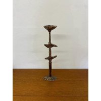 Besonderer Brutalist Bronze Kerzenhalter/Kerzenständer Von Mk Signiert 60Er Mid Century Vintage von HannoverVintagestore