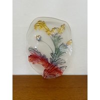 Bunter Teller/Glaskunst Von Walther Glas 70Er Mid Century Vintage von HannoverVintagestore