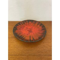 Centro Ave Keramik Teller/Schale in Orange/Rot Mit Braun 70Er Mid Century Vintage Centro Ave Keramik Teller/Schale in Orange/Rot Mit Braun 70Er Mid Century Vintage von HannoverVintagestore