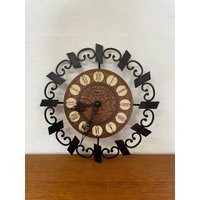 Dugena Uhr/Wanduhr Aus Metall Und Kupfer 60Er 70Er Mid Century Vintage von HannoverVintagestore