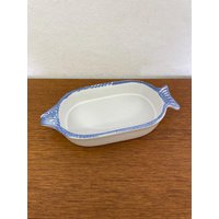 Fisch Schale/Kleine Auflaufform Von Goerg Schneider Aus Keramik Mit Blau Vintage von HannoverVintagestore