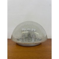 Große Doria Deckenleuchte Oder Wandleuchte Mit Bubble-Glas-Kuppel Und Chrom 70Er Mid Century Vintage Große Doria Deckenleuchte Oder Wandleuchte Mit Bubble-Glas-Kuppel Und Chrom 70Er Mid Century Vintage von HannoverVintagestore