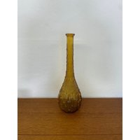 Große Mid Century Wax Drip Vase Von Empoli Glas in Gelb 60Er Vintage Große Mid Century Wax Drip Vase Von Empoli Glas in Gelb 60Er Vintage von HannoverVintagestore