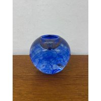 Kosta Boda Kerzenhalter/Teelichthalter Von Anna Ehrner Aus Massivem Glas Mit Blauer Glaskunst 80Er Vintage von HannoverVintagestore
