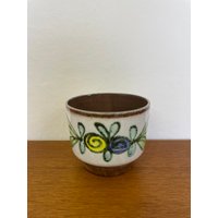 Mid Century Strehla Keramik Blumentopf 615/3 60Er Vintage von HannoverVintagestore