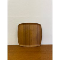 Mid Century Teak Holz Tablett 70Er Vintage von HannoverVintagestore