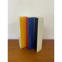 Moma Po „Line Up" Vase Von Frank Kerdil Im Memphis Stil Aus Glas Vintage von HannoverVintagestore