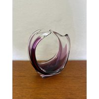 Murano Glas Schale/Glaskunst in Lila 70Er Mid Century Vintage von HannoverVintagestore