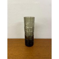 Rosenthal Vase Aus Massivem Glas/Rauchglas in Bräunlichem Grau 70Er Mid Century Vintage von HannoverVintagestore