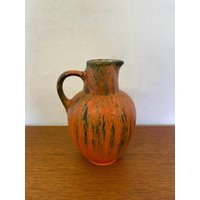 Ruscha Vulcano Vase/Krug 310 1 Von Kurt Tschöner Aus Keramik in Orange 70Er Mid Century Vintage von HannoverVintagestore