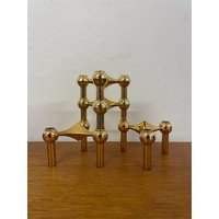 Set 4 Bmf Stoff Nagel Kerzenständer/Kerzenhalter Zum Stecken in Gold 60Er 70Er Jahre Mid Century Vintage Set 4 Bmf Stoff Nagel Kerzenständer/Kerzenhalter Zum Stecken in Gold 60Er 70Er Jahre Mid Century Vintage von HannoverVintagestore