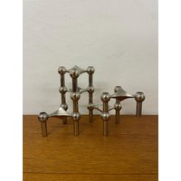 Set 5 Bmf Stoff Nagel Kerzenständer/Kerzenhalter Zum Stecken in Silber 60Er 70Er Jahre Mid Century Vintage Set 5 Bmf Stoff Nagel Kerzenständer/Kerzenhalter Zum Stecken in Silber 60Er 70Er Jahre Mid Century Vintage von HannoverVintagestore