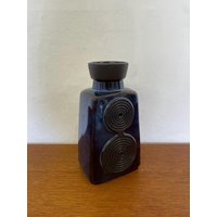 Soholm Stentoj Studio Keramik Vase 3454 Von Einar Johansen in Blau Made Denmark 60Er Mid Century Vintage von HannoverVintagestore