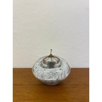 Vintage Krosno Poland Öllampe Deko-Glas Weiß Lila Mid Century 60Er von HannoverVintagestore