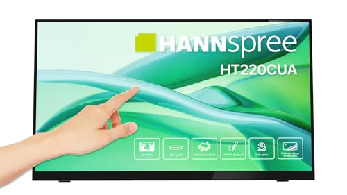 HANNspree HT220CUA 54,5cm (21,45") Multitouch-Monitor 270cd USB Typ-C HDMI DP Lautsprecher USB VESA Neigbar USB Hub MPP 2.0 Support von Hannspree
