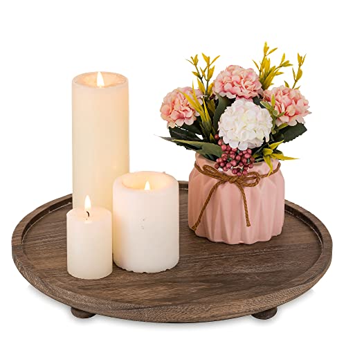 Hanobe Holztablett Rund Deko Tablett: Braun Gewaschen Dekotablett mit Füßen Rustikal Rundes Serviertablett Holz mit Fuss Vintage Shabby Weiss Dekoteller für Kerzen Küche Badezimmer Tisch Hanobe Holztablett Rund Deko Tablett: Braun Gewaschen Dekotablett mit Füßen Rustikal Rundes Serviertablett Holz mit Fuss Vintage Shabby Weiss Dekoteller für Kerzen Küche Badezimmer Tisch von Hanobe