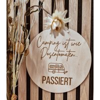 Lustiges Camping Holzschild Ist Wie Dosentomaten... Passiert | Wohnwagen Deko Geschenk, Camper, Geschenk Für Camper von Hanobunt