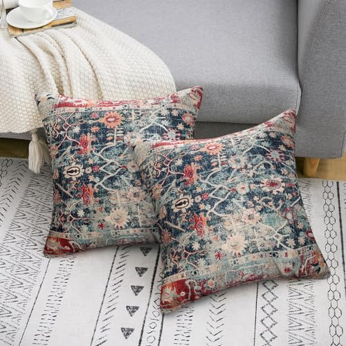 Kissenhülle 40x40 Boho Dekorative Zierkissenbezüge 2er Set Türkisch Stil Kissenbezüge 40x40 Kissenbezug für Zuhause Dekorativer Kissenbezug Männer Frauen Junge Mädchen Zimmer Kissenbezug von Hanrunsi