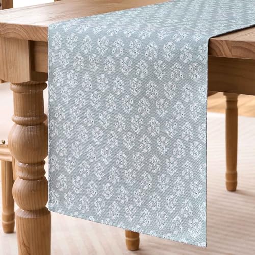 Tischläufer Blumen Grau Herbst Tischläufer Modern Dekoration Küche Tischdekoration Drinnen Draußen Urlaub Party Wohnzimmer Dekor 33x183 cm von Hanrunsi