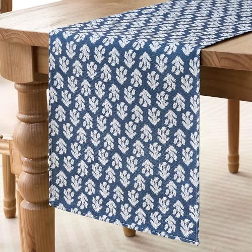 Tischläufer Vintage Blumen Marineblau Herbst Tischläufer Boho Dekoration Tischdekoration für Küche Drinnen Draußen Urlaub Party Wohnzimmer Dekor 33x183 cm Tischläufer Vintage Blumen Marineblau Herbst Tischläufer Boho Dekoration Tischdekoration für Küche Drinnen Draußen Urlaub Party Wohnzimmer Dekor 33x183 cm von Hanrunsi