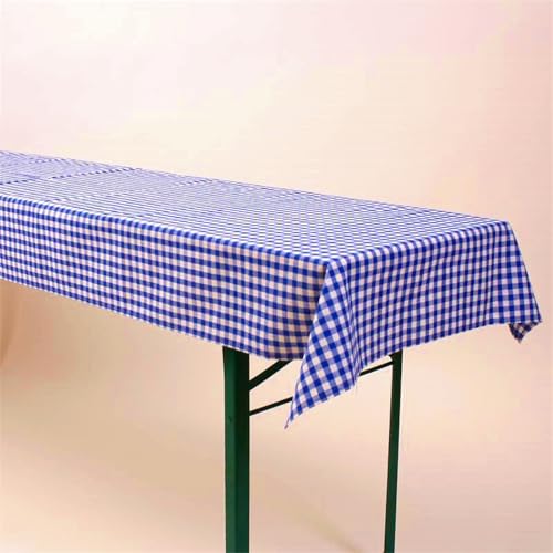 Biertisch Tischdecke kariert Blau Weiß Baumwolle 110x270 cm – blau Karierte Tischdecke Biertisch Baumwolle, gewebtes Karomuster 1x1 cm von Hans-Textil-Shop