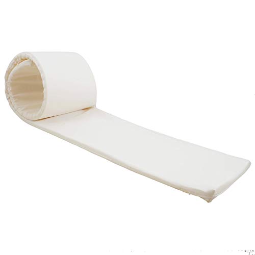 Hans-Textil-Shop Bierbankauflage Baumwolle Canvas | Wiederverwendbar, Strapazierfähig, wechselbarer Bezug, Made in Europe, (200x25x2 cm, Creme) von Hans-Textil-Shop