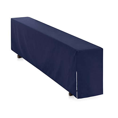 Hans-Textil-Shop Bierbankhusse 220x25 cm Marine Blau Polyester Bodenlang - Pflegeleicht, Bügelarm bis Bügelfrei, Qualität Made in EU von Hans-Textil-Shop
