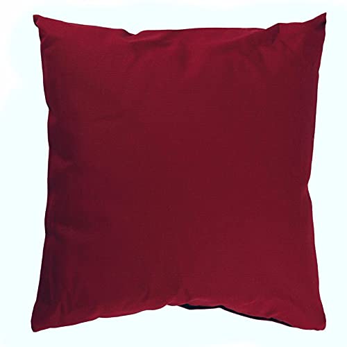 Hans-Textil-Shop Kissenbezug 30x30 cm Uni Bordeaux Rot Baumwolle Canvas Dekokissen Kissenhülle Couchkissen Sofakissen Deko Reißverschluss von Hans-Textil-Shop