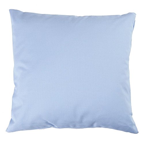 Hans-Textil-Shop Kissenbezug 30x30 cm Uni Hellblau Baumwolle Canvas Dekokissen Kissenhülle Couchkissen Sofakissen Deko Reißverschluss von Hans-Textil-Shop