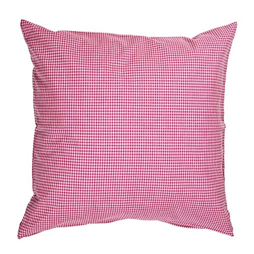 Hans-Textil-Shop Kissenbezug 30x30 cm Karo 2x2 mm Pink Baumwolle - Kariert, Kissenhülle, Deko, Sofa, Qualität Made in EU von Hans-Textil-Shop
