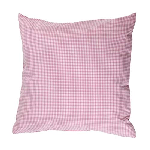 Hans-Textil-Shop Kissenbezug 30x30 cm Karo 2x2 mm Rosa Baumwolle - Kariert, Kissenhülle, Deko, Sofa, Qualität Made in EU von Hans-Textil-Shop