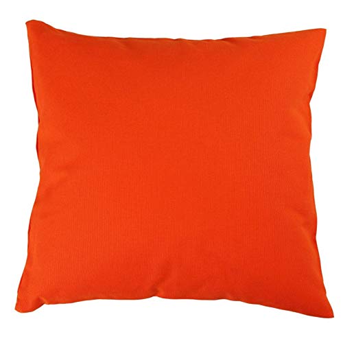 Hans-Textil-Shop Hochwertiger Kissenbezug 40 x 40 cm in Orange aus Baumwolle Canvas - Vielseitig Einsetzbar für Sofa, Sitzkissen, Stuhlkissen, Dekokissen, Strapazierfähig, Made in Europa, Waschbar von Hans-Textil-Shop