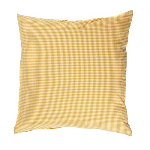 Hans-Textil-Shop Kissenbezug 40x40 cm Karo 2x2 mm Gelb Baumwolle - Kariert, Kissenhülle, Deko, Sofa, Qualität Made in EU von Hans-Textil-Shop