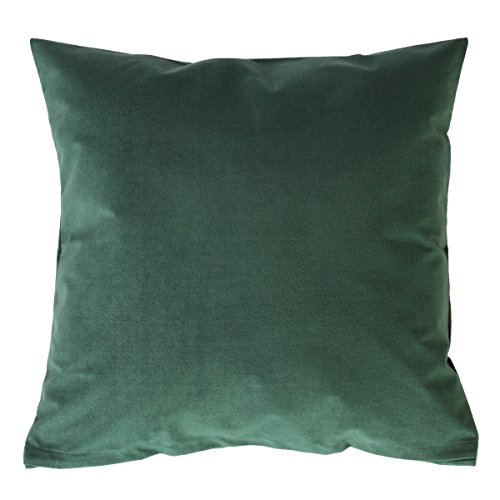 Hans-Textil-Shop Kissenbezug 50x50 cm Uni Oliv Dunkelgrün (Deko, Sofa, Zierkissen, Kissen, Kissenhülle) von Hans-Textil-Shop