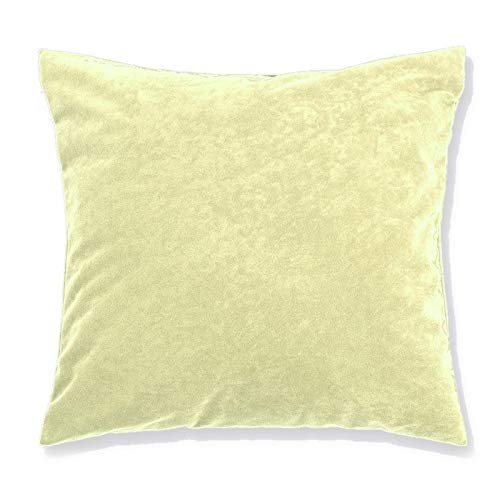 Hans-Textil-Shop Kissenbezug Kunstleder - Kissenhülle, Kissen, Dekokissen, Sofakissen, Kopfkissen, Zierkissen, Couchkissen, Kopfkissenbezug (Pastell Gelb, 40 x 40 cm) von Hans-Textil-Shop